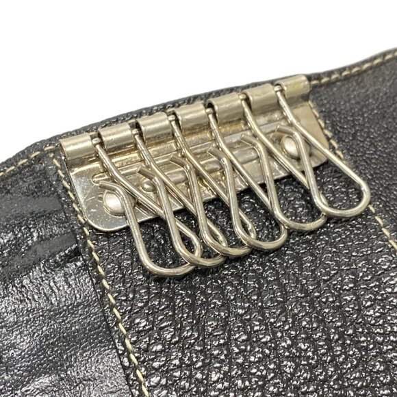 Salvatore Ferragamo - Black Leather Key Case 125-050525 - Picture 6 of 8
